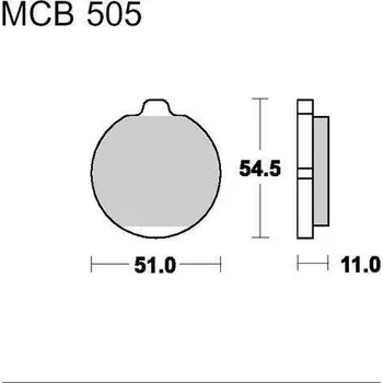 Motodíl Brzdové destičky LUCAS MCB 505 organické