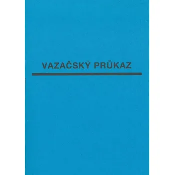 Vazačský průkaz Jazyk: Česky, Varianta: Tisk