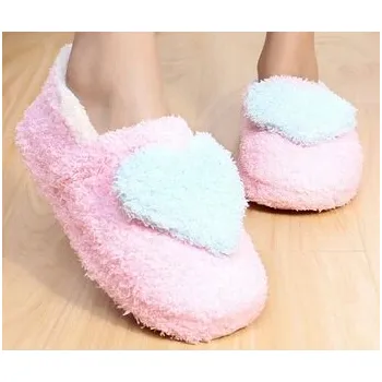 Dámské pantofle Domácí obuv - dámské papuče se srdíčkem - Modrý,8.5