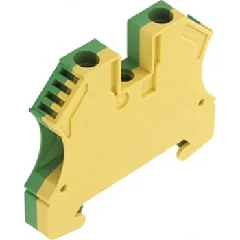 Svorka řadová zemnící Weidmüller WPE 6 žlutozelená 1010200000 (50ks)