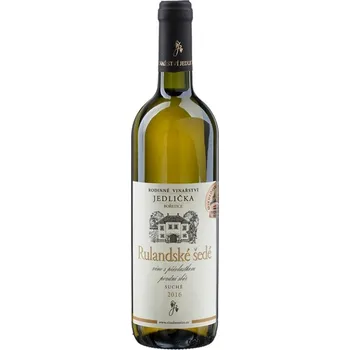 Rulandské šedé výběr z bobulí 2018 polosladké 13% 0,75l JEDLIČKA