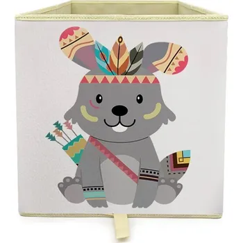 Úložný box Dream Creations Látkový box na hračky králík indián 33x33x37 cm