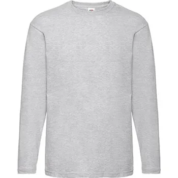 Pánské tričko Fruit of the Loom Pánské triko s dlouhým rukávem 61-038-0 Heather Grey 5XL