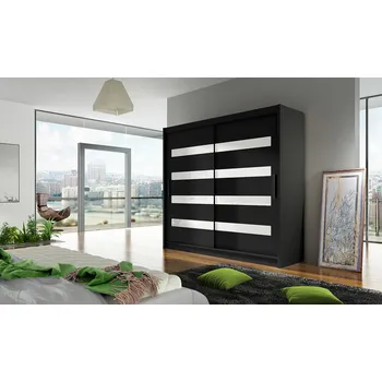 Ložnice Falco Skříň Berger XI černá/bílý lakobel