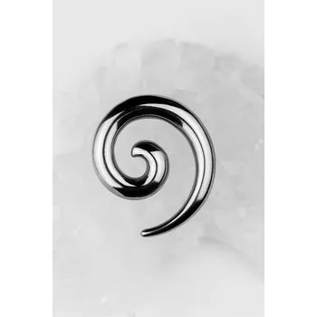 Náušnice Atreya Ocelový roztahovák do ucha - spirála Barva: Stříbrná, Velikost: 5 mm