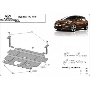 Kryt motoru Kryt pod motor KIA CEE'D Combi Van (JD) - Plech - 8595698040275