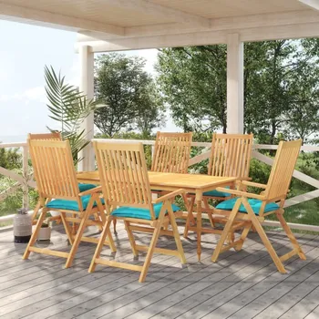 Podsedák vidaXL Podušky na židli 6 ks tyrkysové 50 x 50 x 7 cm textil