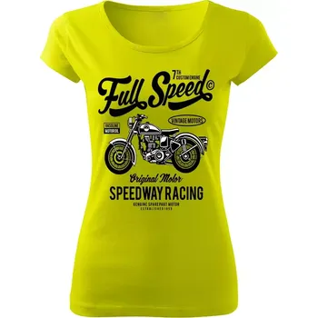 Dámské tričko Dámské motorkářské tričko Full Speed limetkové