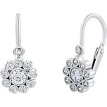 Silvego Něžné dívčí náušnice pro děti z bílého zlata se zirkony SILVEGOB70347BRGW + 2 měsíce na vrácení zboží