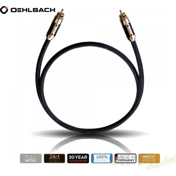 Audio kabel Oehlbach XXL Black Digital Coax 1m