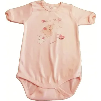 Kojenecký body Body kojenecké krátký rukáv - SLONI meruňkové - vel.98