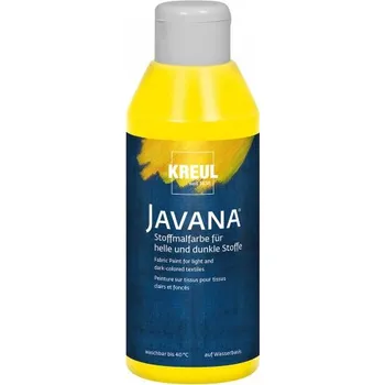 Speciální výtvarná barva Kreul Barva na světlý a tmavý textil JAVANA 250 ml ŽLUTÁ