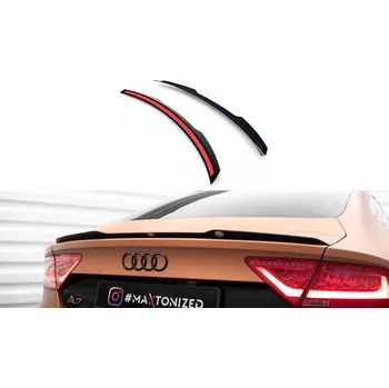 Tuning Prodloužení spoileru Audi A7 C7 černý lesklý plast