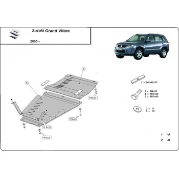 Kryt motoru Kryt pod převodovku SUZUKI GRAND VITARA II - Plech - 8595698039675