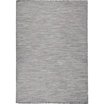 Koupelnová předložka Nábytek XL Venkovní hladce tkaný koberec 160x230 cm hnědý a modrý 340818