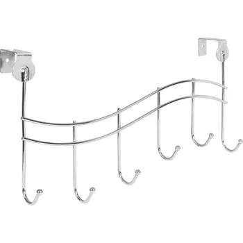 Věšák Walteco Věšák na dveře Wave, 6 háčků, zavěšení 40mm, chrom