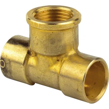 Fitinka CU 4130 G Bronzový pájecí T-kus A x IG x A (pro k pájení, letovací - měď) - 18x1/2"x18 CU.4130G