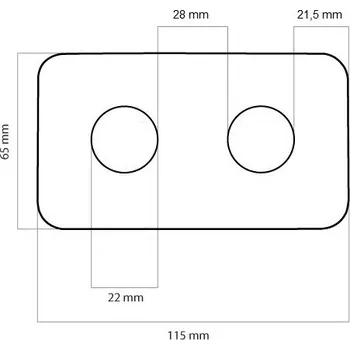 Ventil Heatpol Krytka průchodu stěnou hranatá Barva: Mosaz patina