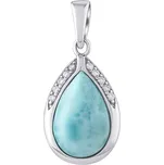 Silvego Stříbrný přívěsek s přírodním larimarem JST13327PLR + 2 měsíce na vrácení zboží