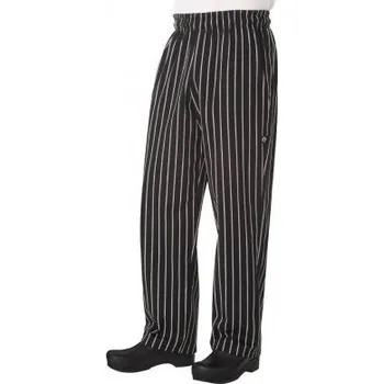 Kalhoty do pasu černé s bílým proužkem - 3XL