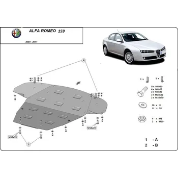 Kryt motoru Kryt pod motor ALFA ROMEO 159 Kombi - Plech - 8595698042873