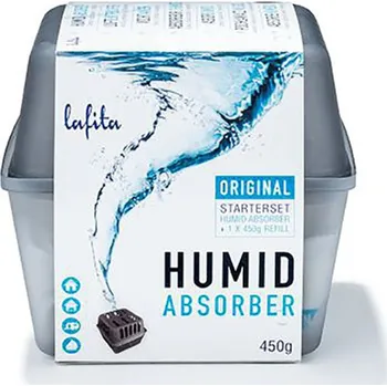 Zvlhčovač vzduchu Lafita Pohlcovač vlhkosti , přístroj a náplň Natural, 1 x 450 g