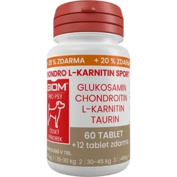 Giom pes Chondro L-karnitin SPORT Provedení: Tablety, Hmotnost: 60 tbl