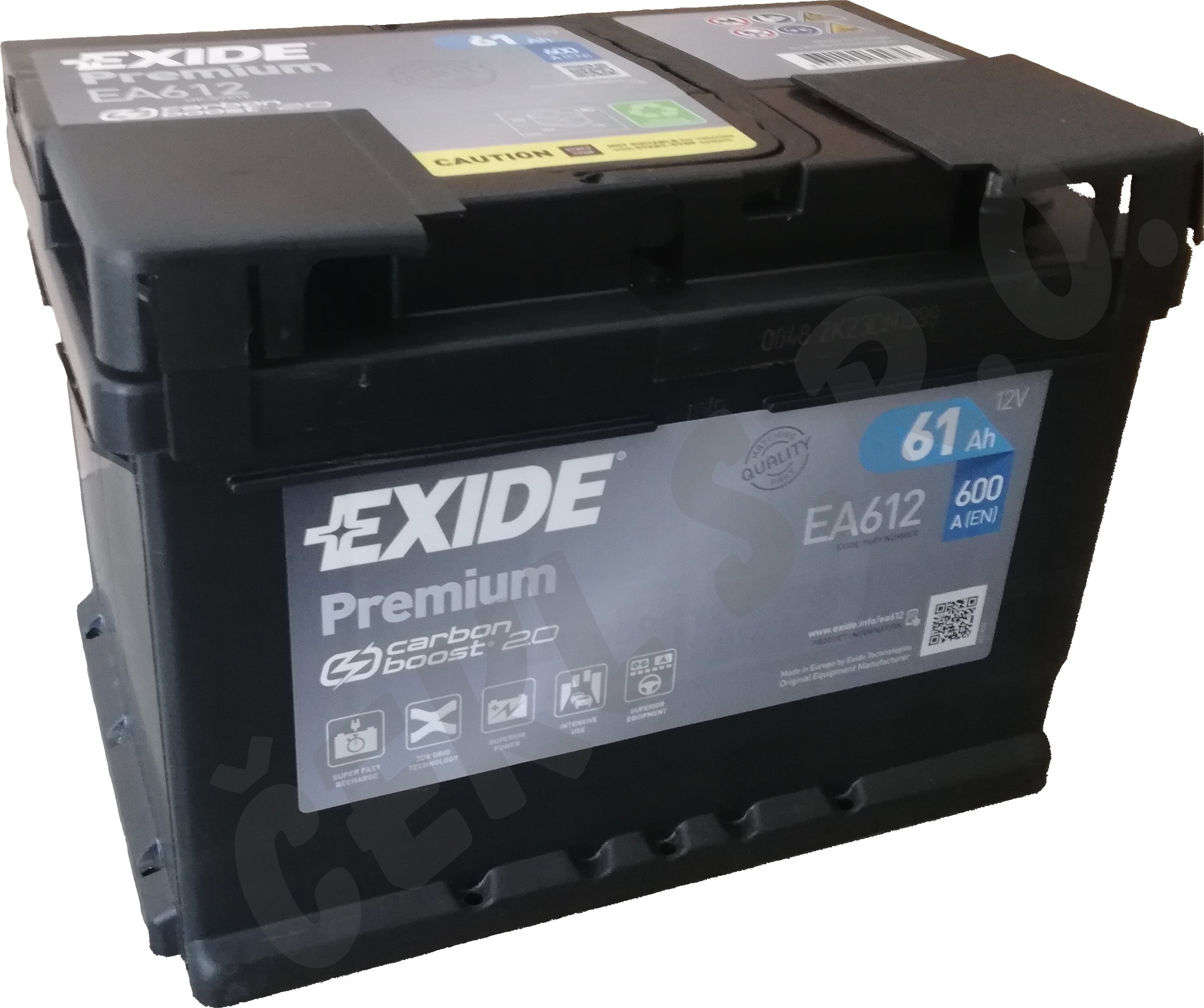 Exide Premium EA612 61Ah 12V 600A od 1 457 Kč 