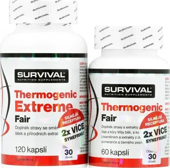 Spalovač tuku Survival Thermogenic Extreme Fair 120 cps. + Thermogenic Fair Power 60 cps.