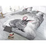 XPOSE® 3D povlečení KRÁLÍK 140x200 cm, 70x90 cm, 3D + Prodloužená možnost vrácení zboží do 50 dnů
