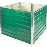 DEMA Kovový vyvýšený záhon Rosendaal 99x99x80 cm zelený