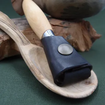 Pouzdro na nůž JUBÖ Kožené pouzdro na řezbářské nože Beavercraft Spoon Carving SK1 a Morakniv Carving Varianta: Morakniv 162/164 s Beavercraft SK1