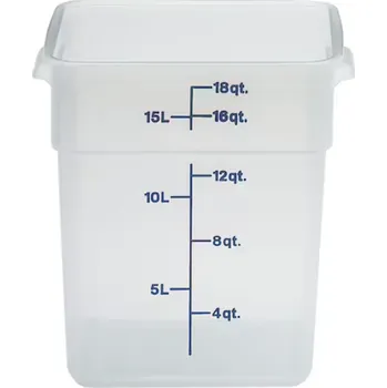 Dóza na potraviny Nádoba hranatá polypropylenová s odměrkou 17,2 l (Nádoba na skladování potravin)