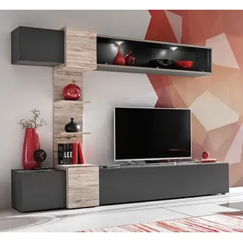 Obývací pokoj ImportWorld Obývací stěna ABW Orio, antracit, dub wellington / antracit, dub wellington PVC