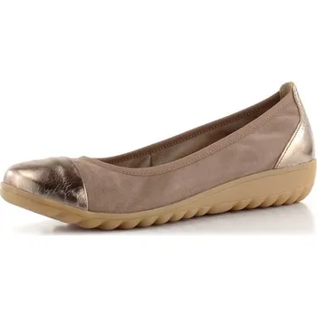 Dámské baleríny Caprice kožené baleríny Taupe Combi 9-22103-20 - 37 | P670718