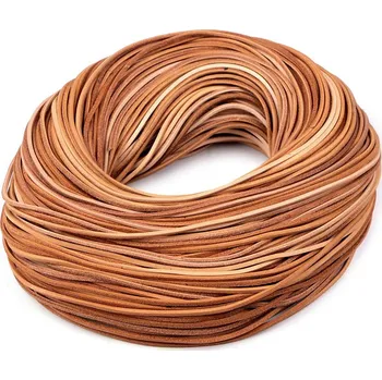 Kožený řemínek plochý šíře 2 mm metráž