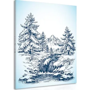 Obraz Dovido Obraz zasněžená pohádková krajinka