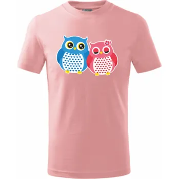 ON-DESIGN Dětské tričko se SOVOU Velikost: 122 cm/6 let, Barva: růžová