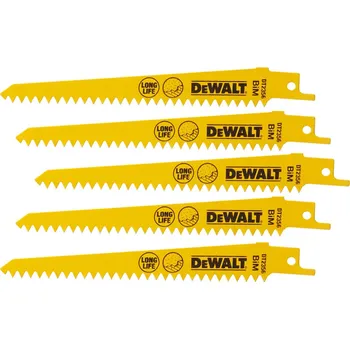 Příslušenství k pile Sada pilových plátků na plast 5dílná DeWALT DT2356