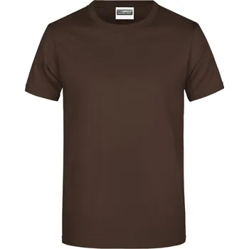 Pánské tričko bavlnene-tricko-znackove-James-Nicholson-cokoladove-hnede velikost: 5XL
