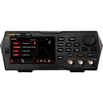 generátor funkcí Rigol DG992 Arbitrární generátor funkcí 100 MHz (max) 2kanálový arbitrární, trojúhelník, pulz, obdélníkový, sinusový, Lorenzova křivka, šum