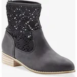 Nízké kozačky s macramé černá 38