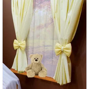 Nebesa nad postýlku Závěsy k vyšívaným sadám - žluté pro děti