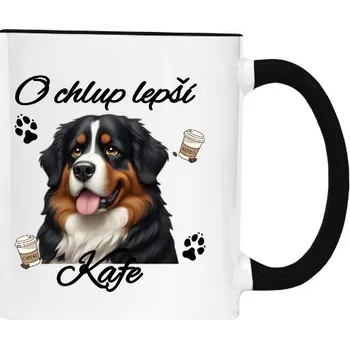Hrnek malý barevný s potiskem Bernský - O chlup