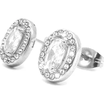 Náušnice Steel Jewelry Náušnice DÁMSKÉ BÍLÉ Chirurgická ocel NS240122 dárkové balení zdarma