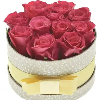 Dárková krabička Krabička růží TACAZZI šampaň 13,5x8cm