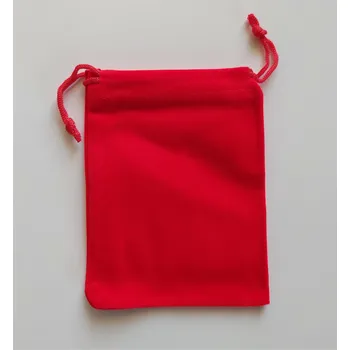 Vánoční dekorace Sametový pytlíček 9x12 cm 4 barvy Barva: Červený