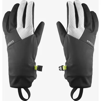 Rukavice INOVIK Dětské hřejivé běžkařské rukavice 100 10 LET ČERNÁ|ŠEDÁ