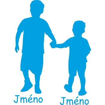 samolepka ON-DESIGN Samolepka SOUROZENCI 2 Barva: azurově modrá