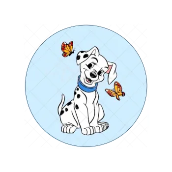 Jedlá dekorace na dort 101 DALMATINŮ motýl, VARIANTA Jedlý papír 799